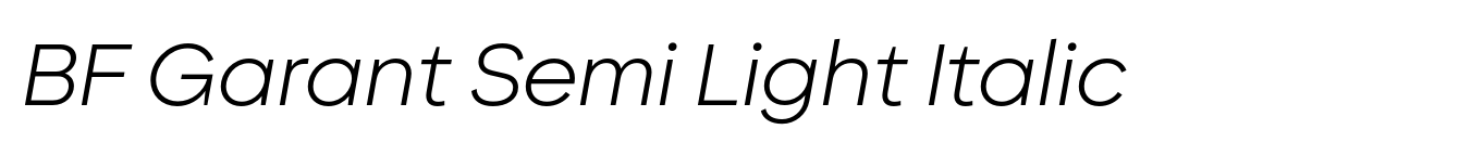 BF Garant Semi Light Italic
